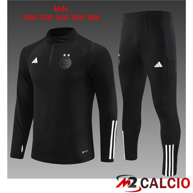 Insieme Tuta Calcio Algeria Bambino Nero 2023/2024
