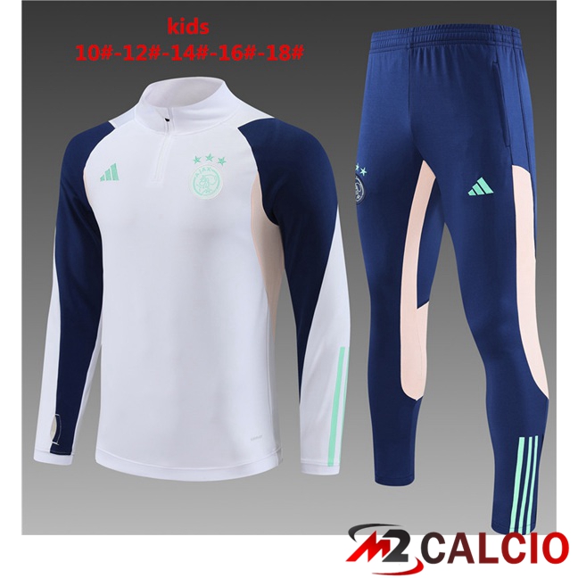 Insieme Tuta Calcio AFC Ajax Bambino Bianco 2023/2024