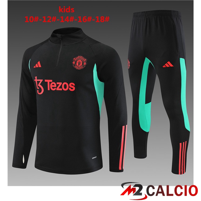 Insieme Tuta Calcio Manchester United Bambino Nero 2023/2024