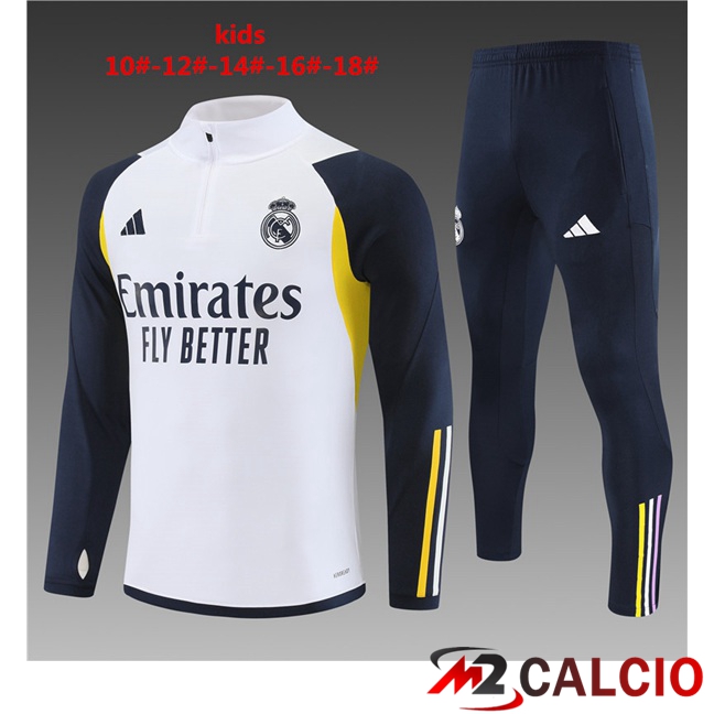 Insieme Tuta Calcio Real Madrid Bambino Bianco 2023/2024