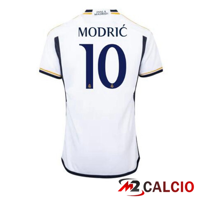 Maglie Calcio Real Madrid (Modrić 10) Prima Bianco 2023/2024