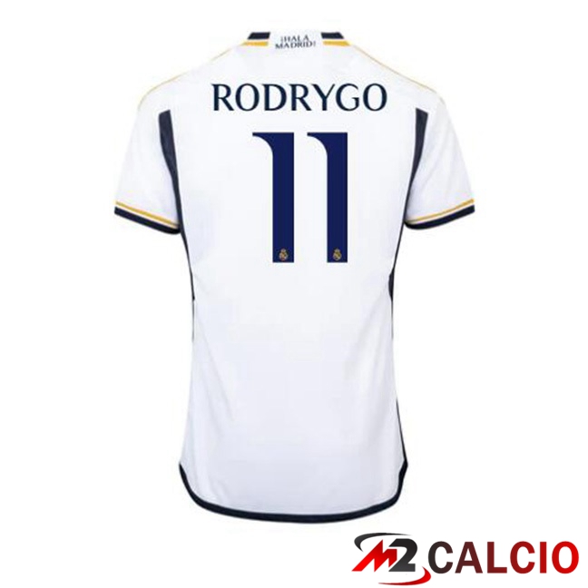 Maglie Calcio Real Madrid (Rodrygo 11) Prima Bianco 2023/2024