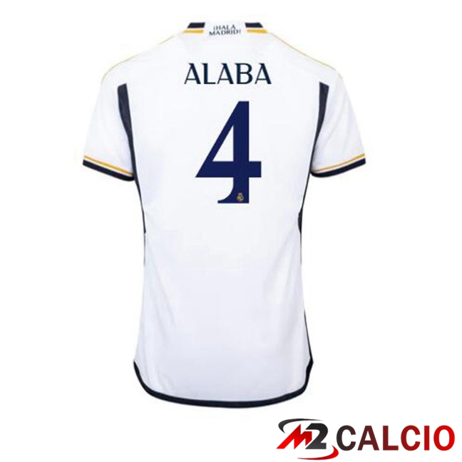 Maglie Calcio Real Madrid (Alaba 4) Prima Bianco 2023/2024