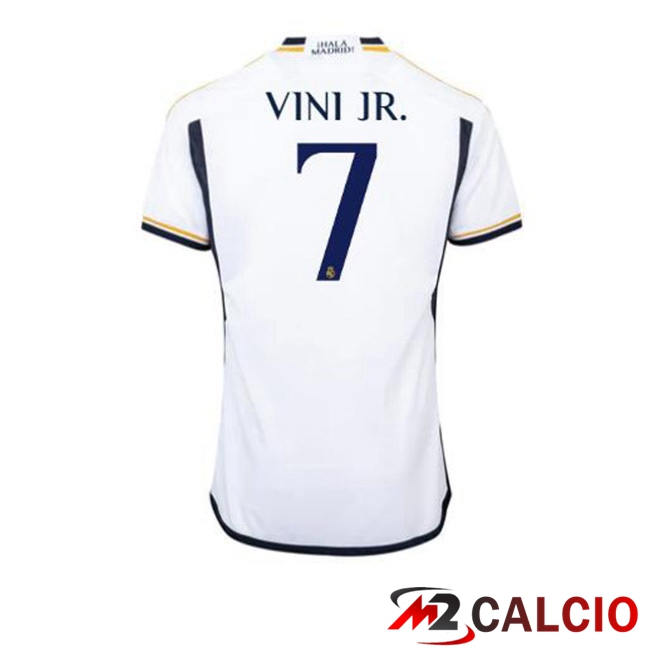 Maglie Calcio Real Madrid (Vini Jr. 7) Prima Bianco 2023/2024