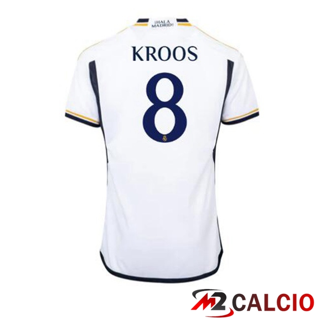Maglie Calcio Real Madrid (Kroos 8) Prima Bianco 2023/2024