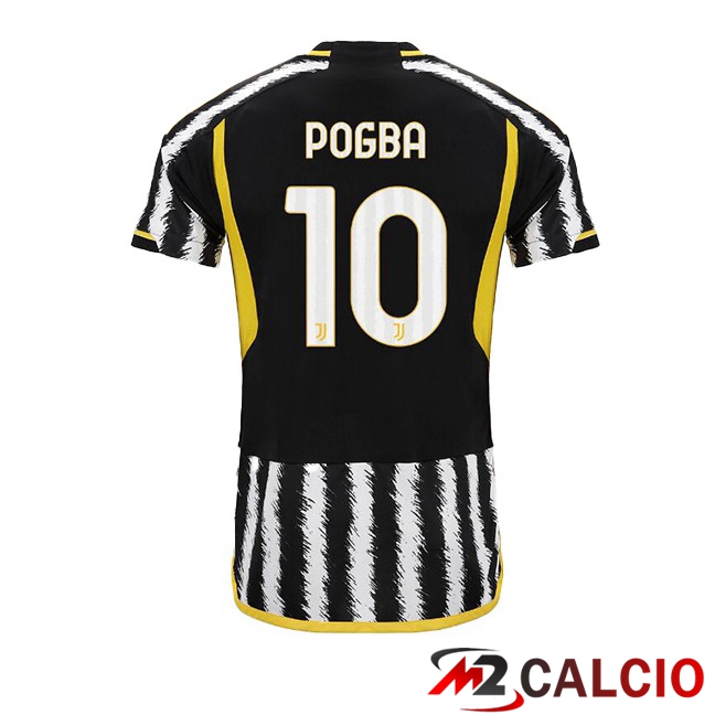 Maglie Calcio Juventus (POGBA 10) Prima Nero Bianco 2023/2024