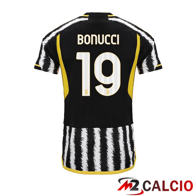 Maglie Calcio Juventus (BONUCCI 19) Prima Nero Bianco 2023/2024