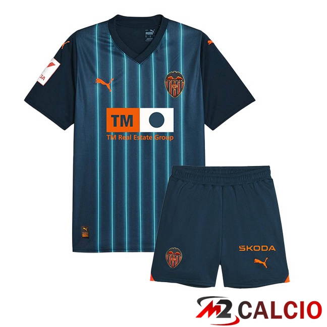Maglie Calcio Valencia CF Bambino Seconda Blu 2023/2024