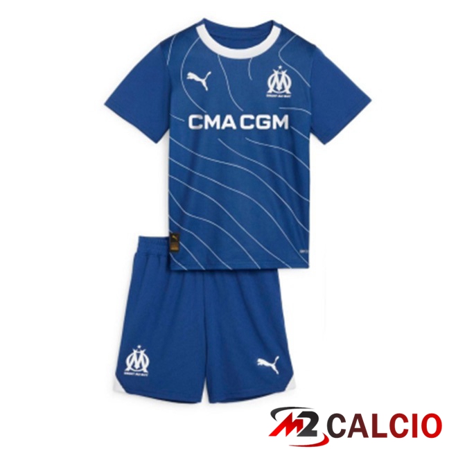 Maglie Calcio Marsiglia OM Bambino Seconda Blu 2023/2024