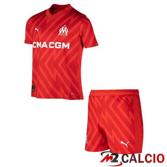 Maglie Calcio Marsiglia OM Bambino Portiere Rosso 2023/2024