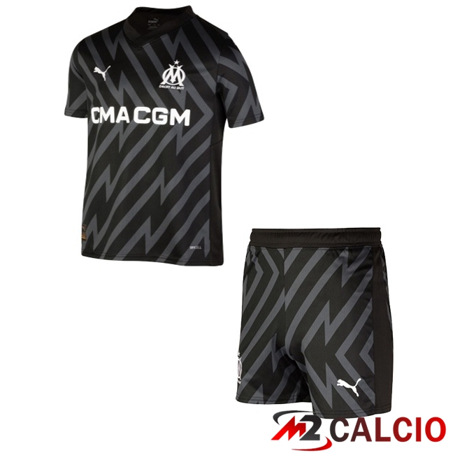 Maglie Calcio Marsiglia OM Bambino Portiere Nero 2023/2024