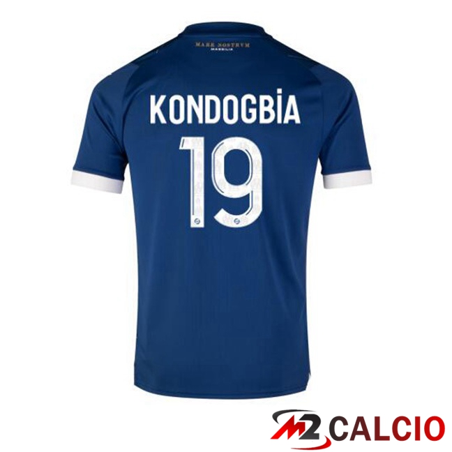 Maglie Calcio Marsiglia OM (KONDOGBIA 19) Seconda Blu 2023/2024
