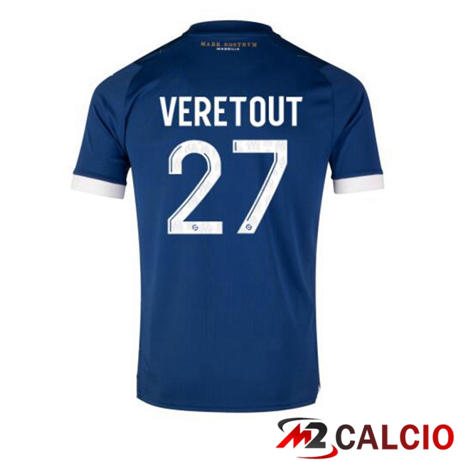 Maglie Calcio Marsiglia OM (VERETOUT 27) Seconda Blu 2023/2024