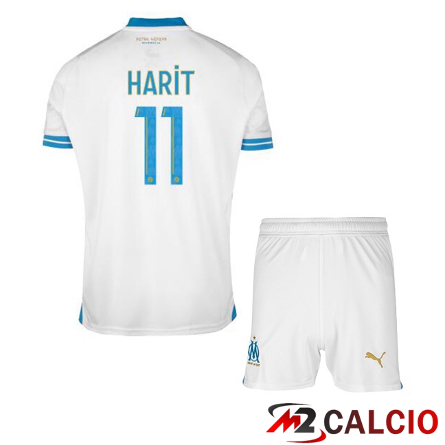 Maglie Calcio Marsiglia OM (HARIT 11) Bambino Prima Bianco 2023/2024