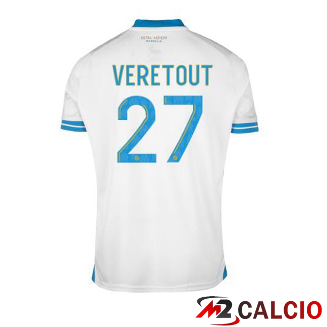 Maglie Calcio Marsiglia OM (VERETOUT 27) Prima Bianco 2023/2024