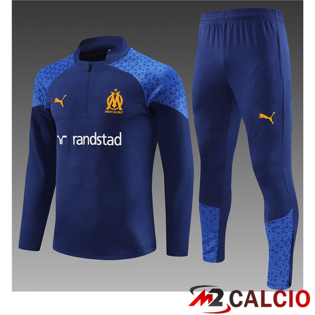 Insieme Tuta Calcio Marsiglia OM Bambino Blu 2023/2024