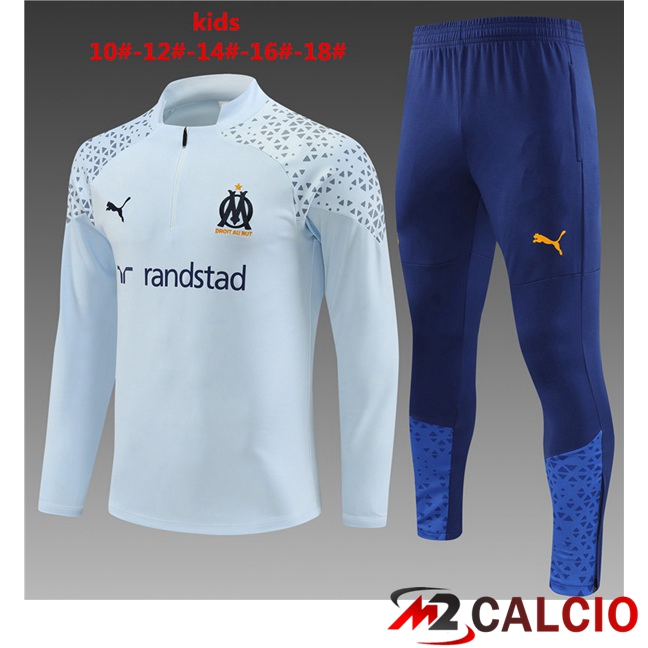 Insieme Tuta Calcio Marsiglia OM Bambino Blu 2023/2024