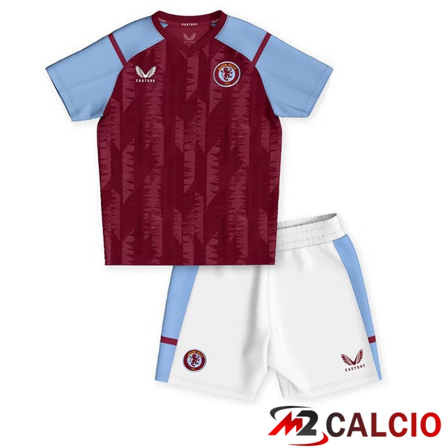 Maglie Calcio Aston Villa Bambino Prima Rosso 2023/2024