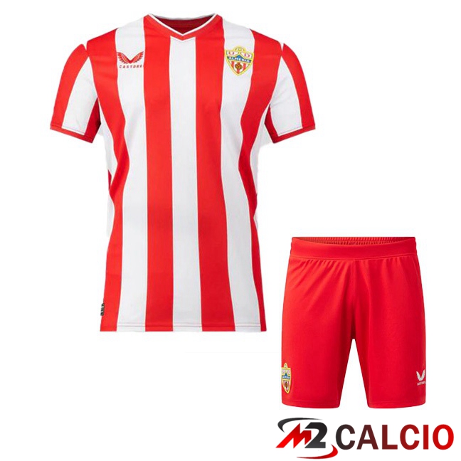 Maglie Calcio UD Almeria Bambino Prima Rosso Bianco 2023/2024