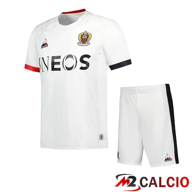 Maglie Calcio OGC Nice Bambino Seconda Bianco 2023/2024