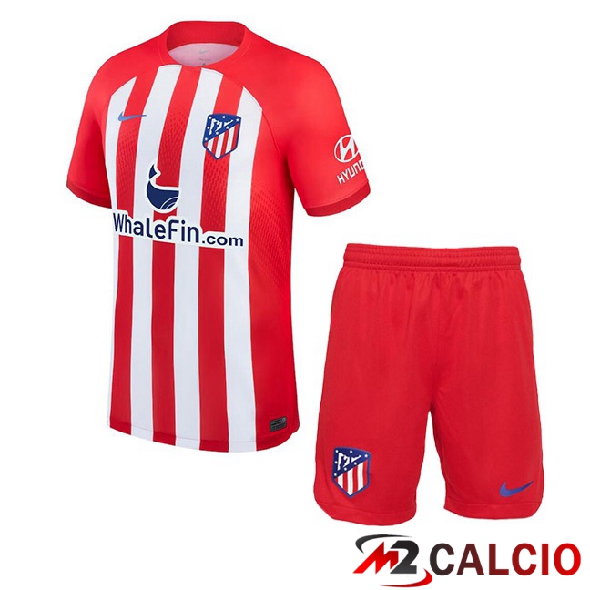 Maglie Calcio Atletico Madrid Bambino Prima Rosso 2023/2024