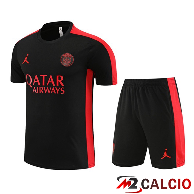 T Shirt Allenamento Paris PSG + Pantaloncini Nero 2023/2024