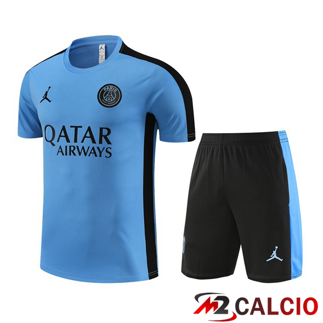 T Shirt Allenamento Paris PSG + Pantaloncini Blu 2023/2024