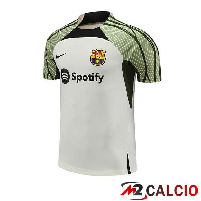 T Shirt Allenamento FC Barcellona Bianco 2023/2024