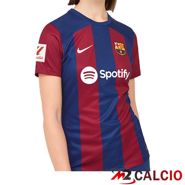 Maglie Calcio FC Barcellona Donna Prima Blu Rosso 2023/2024