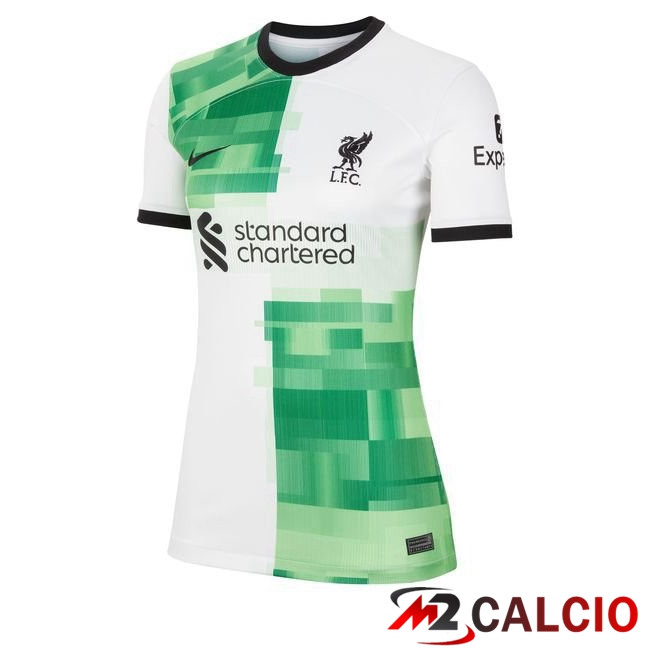 Maglie Calcio FC Liverpool Donna Seconda Bianco Verde 2023/2024