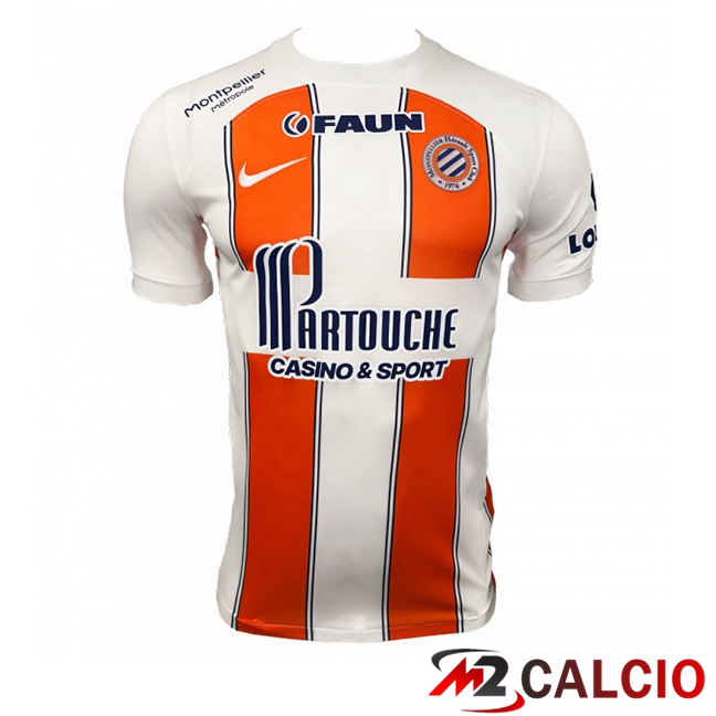 Maglie Calcio Montpellier HSC Seconda Bianco Arancia 2023/2024