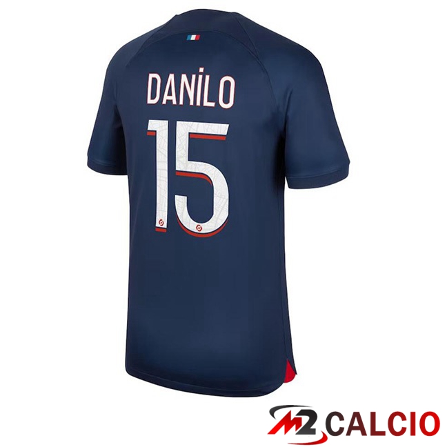 Maglie Calcio Paris PSG (Danilo 15) Prima Blu Reale 2023/2024