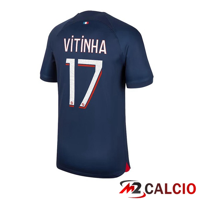 Maglie Calcio Paris PSG (Vitinha 17) Prima Blu Reale 2023/2024