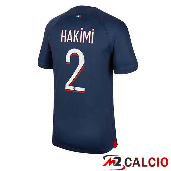 Maglie Calcio Paris PSG (Hakimi 2) Prima Blu Reale 2023/2024