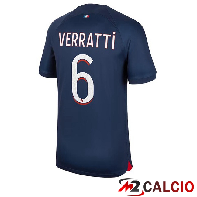 Maglie Calcio Paris PSG (Verratti 6) Prima Blu Reale 2023/2024