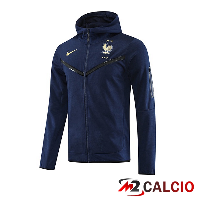 Giacca Con Cappuccio Francia Blu Reale 2023/2024
