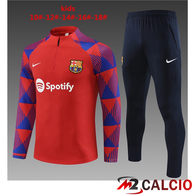 Insieme Tuta Calcio FC Barcellona Bambino Rosso 2023/2024