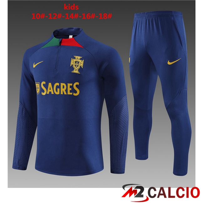 Insieme Tuta Calcio Portogallo Bambino Blu Reale 2023/2024