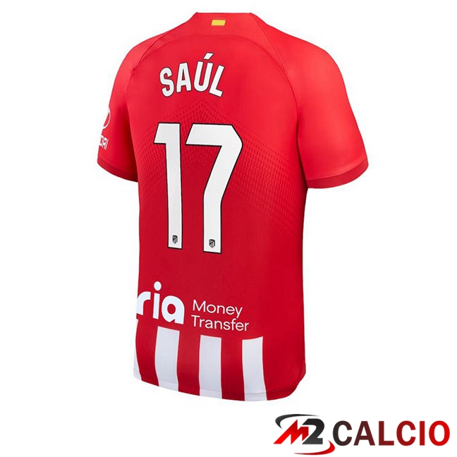Maglie Calcio Atletico Madrid (Saúl 17) Prima Rosso 2023/2024