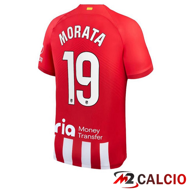 Maglie Calcio Atletico Madrid (Morata 19) Prima Rosso 2023/2024