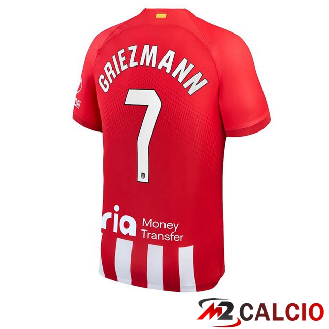 Maglie Calcio Atletico Madrid (Griezmann 7) Prima Rosso 2023/2024