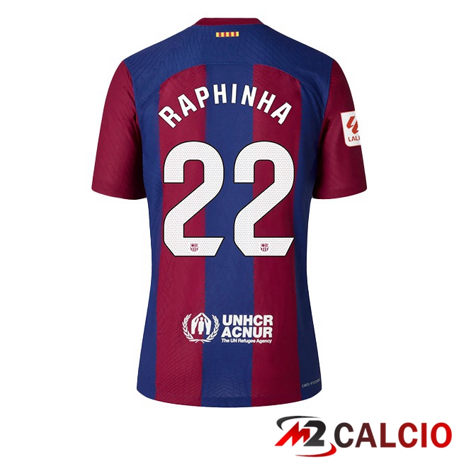 Maglie Calcio FC Barcellona (RAPHINHA 22) Prima Blu Rosso 2023/2024