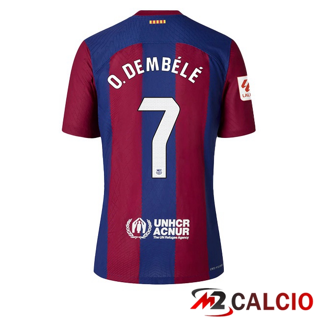 Maglie Calcio FC Barcellona (O. DEMBÉLÉ 7) Prima Blu Rosso 2023/2024