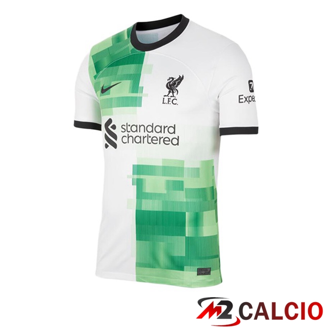 Maglie Calcio FC Liverpool Seconda Bianco Verde 2023/2024