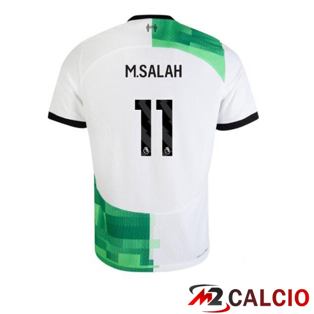 Maglie Calcio FC Liverpool (M.SALAH 11) Seconda Bianco Verde 2023/2024