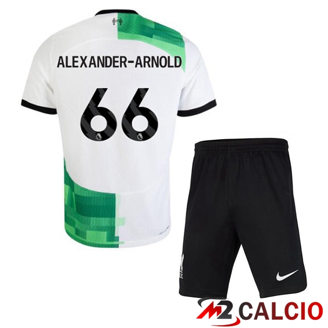 Maglie Calcio FC Liverpool (ALEXANDER-ARNOLD 66) Bambino Seconda Bianco Verde 2023/2024