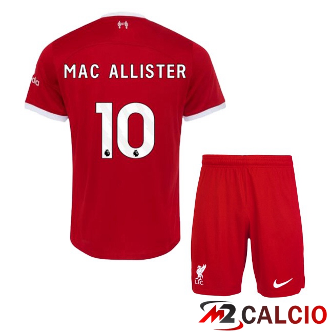 Maglie Calcio FC Liverpool (MAC ALLISTER 10) Bambino Prima Rosso 2023/2024
