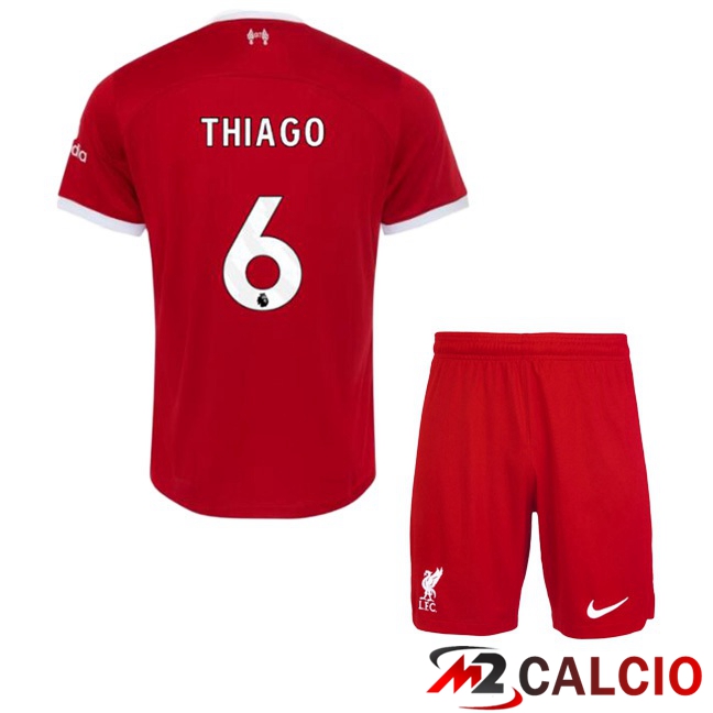 Maglie Calcio FC Liverpool (THIAGO 6) Bambino Prima Rosso 2023/2024