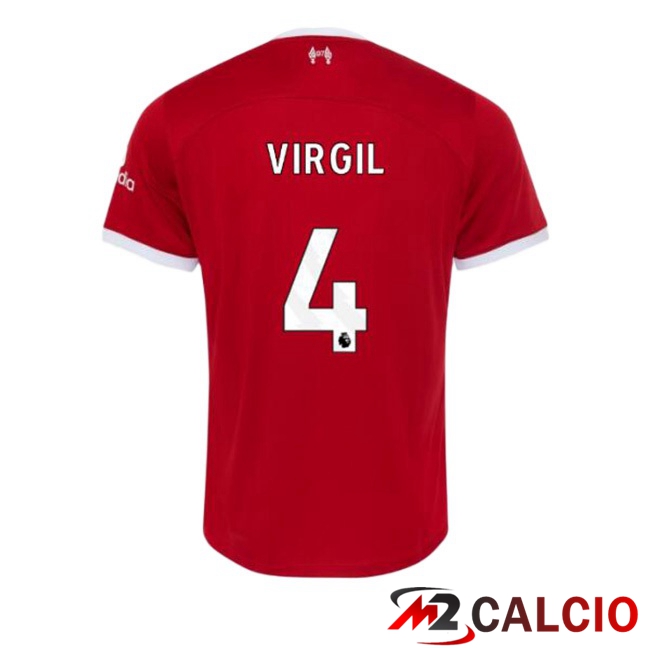 Maglie Calcio FC Liverpool (VIRGIL 4) Prima Rosso 2023/2024