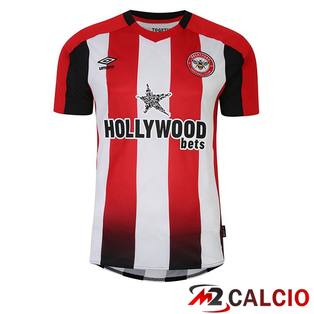Maglie Calcio Brentford FC Prima Rosso Bianco 2023/2025